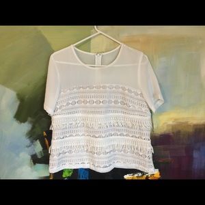 Never worn Greylin Anselma Crochet top